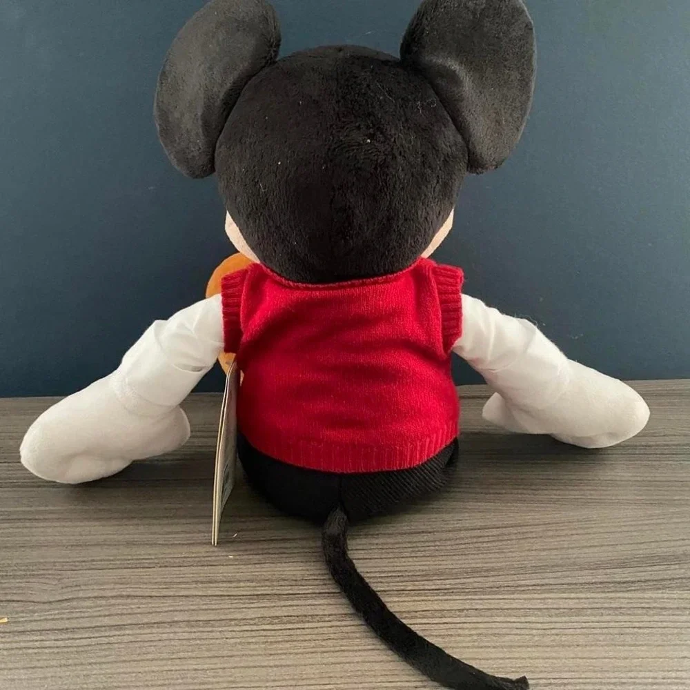Disney Store Mickey Mouse 2014 Holiday Plush – Argyle Sweater – Rare Collectible
